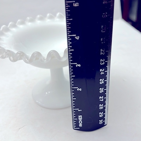 Vintage Fenton Silver Crest Footed Ruffle Candy Dish - Picture 7 of 7